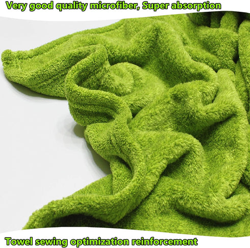 Extra Large Dog Towels for Drying Dogs Super Absorbent Soft Microfiber Pet Bath Grooming Towel for Dogs and Cats & Other Pets (XL-55" * 36", Green...