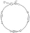 Amberta Women's 925 Sterling Silver Rolo Blecher Chain Bracelet with Charms (Adjustable Length 7 to 8 in)...