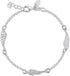 Amberta Women's 925 Sterling Silver Rolo Blecher Chain Bracelet with Charms (Adjustable Length 7 to 8 in)...
