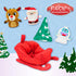 KIDS PREFERRED Christmas Rudolph The Red-Nosed Reindeer Finger Puppet Playset with Sleigh, 5 Pieces, Christmas Stuffed Animal Plush Toys, Finger H...