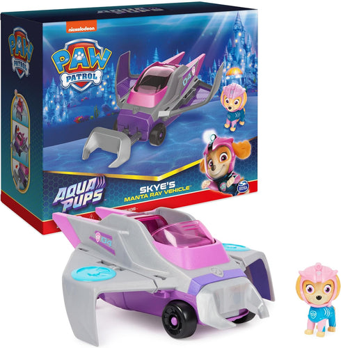 Paw Patrol Aqua Pups Skye Transforming Manta Ray Vehicle with Collectible Action Figure, Kids Toys for Ages 3 and up...