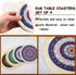 4 Pieces Rug Table Coasters Table Drink Holders Oriental Design Fabric Carpet Drink Mats Oriental Design Fabric Elegant Carpets Kitchen and Bar Ma...