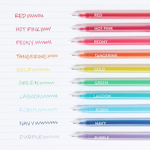 Erin Condren Essentials Colorful Gel Pen 10-pack | Colorful Gel Pens | Perfect for Writing and Color-Coding...