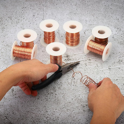 PATIKIL 99.9% Soft Copper Wire, 17Gauge/1.1mm Diameter 10m/32.8ft Spool Pure Copper Craft Wire for Jewelry Making Beading Garden Plants...