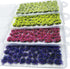 Woohome 4 Pack Miniature Colorful Flower Cluster Self Adhesive Flower Vegetation Groups Static Grass Tufts for Train Landscape Railroad Scenery Sa...