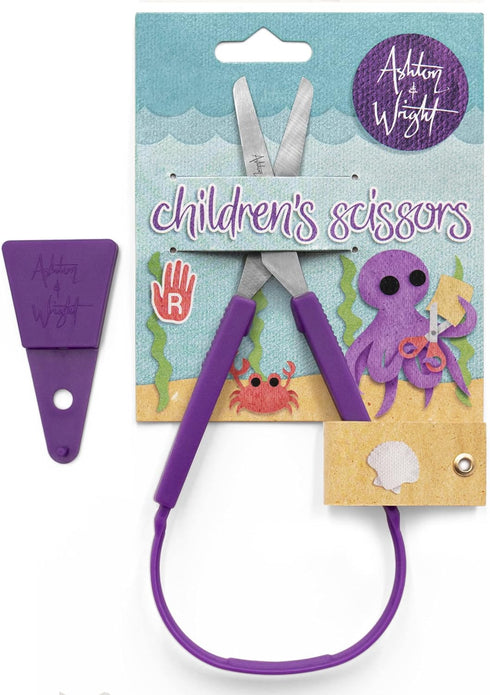 Ashton and Wright - Self-Opening Scissors with Protective Guard - Purple - Ambidextrous...