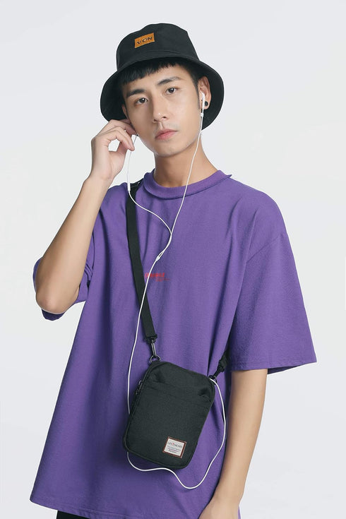 Small Crossbody Bag for Men, Mini Messenger Bag Shoulder Bag for Phone Passport...