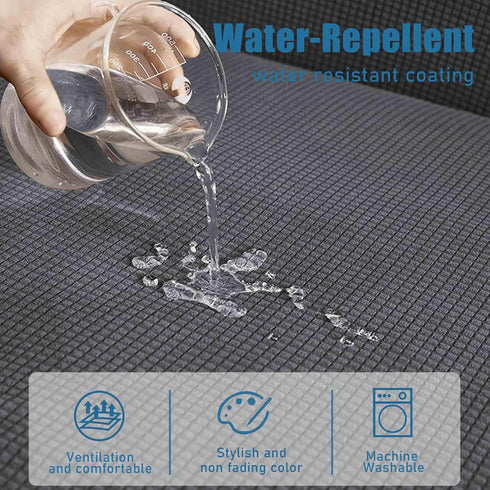 Water Repellent Sofa Cushion Slipcovers, Stretch Sofa Seat Cushion Cover, Furniture Protector Slipcovers RV Seat Cover for Living Room (Loveseat C...