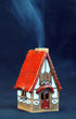 Ceramic Houses Collection - Collectible Miniature, Fantasy House Collection - Room Decoration - Cone Incense Holder R504WR...
