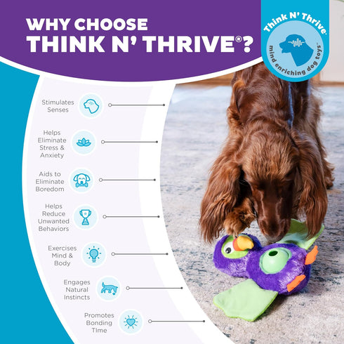 Outward Hound Nina Ottosson Hide-Ablez Interactive Plush Dog Puzzle with Treat Ball Dog Enrichment Toys, Plush, Toucan, Multicolored...