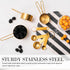STYLED SETTINGS Gold Measuring Cups and Spoons Set – Stackable 8-Piece Brass Measuring Set – Stylish and Sturdy Gold Kitchen Accessories for Bakin...
