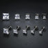 GEMSME 18K Gold Plated Princess Cut Clear Cubic Zirconia Stud Earrings Pack of 5 (white gold)...