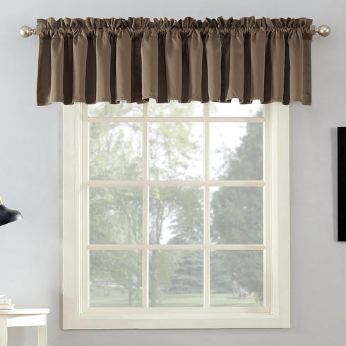 Sun Zero Barrow Energy Efficient Rod Pocket Curtain Single Valance...
