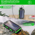 Solar Charger, 20000mAh Portable Outdoor Waterproof Solar Power Bank, Camping External Backup Battery Pack Dual 5V USB Ports Output, 2 Led Light F...
