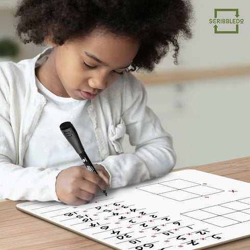 SCRIBBLEDO 11" x 14" Dry Erase Multiplication Chart Whiteboard Double Sided Multiplication Table White Board for Homeschool Classroom Kids Student...