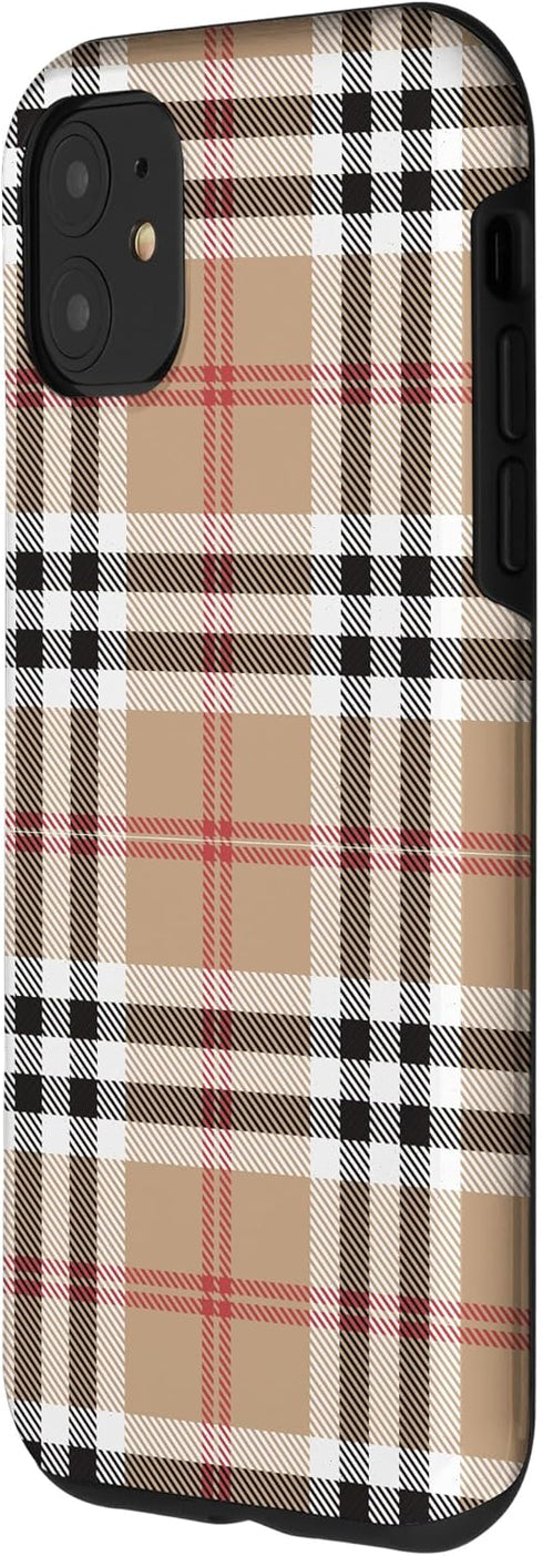 iPhone 11 Checkered Plaid Flannel Gingham Pattern Case...
