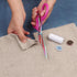 Left-Handed Fabric Scissors for Cutting Fabric, Garments, Textiles, 23cm Tailor's Scissors, Thread Cutter, Set of 2...