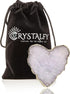 Grips by CRYSTALFY Crystal Phone Grip & Phone Stand Authentic Natural Heart Shaped Clear Quartz Druzy Swappable Top, Expandable Collapsible Holder...