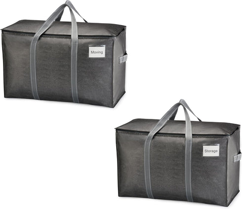 VENO 2 Pack Moving Bags, Moving Supplies, Moving Boxes, College Packing Storage Boxes with Lids Alternative, Heavy Duty Totes, Extra Large, Sturdy...