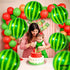 KatchOn, Big 22 Inch Watermelon Balloons - Pack of 6 | One In A Melon Party Decorations | 4D Round Watermelon Mylar Balloon, Watermelon Decoration...