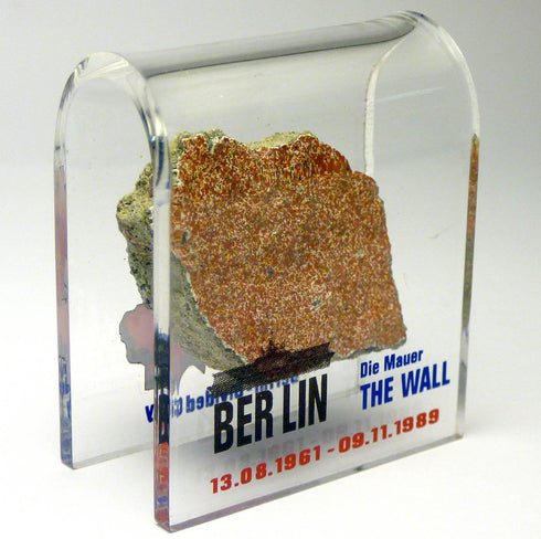 Original Piece of the Berlin Wall - Authentic Souvenir from the Real Wall in Germany Mounted in Acrylic Display (Small (2"X2"), Divided City)...