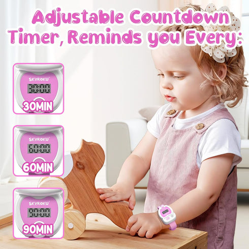 SKYROKU Potty Training Watch for Toddlers – Music & Light Reminders, Silicone Adjustable Strap, Rechargeable, Countdown Timer, Cute Toilet Shape –...
