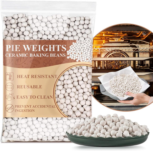 Sukh 1LB Pie Weights for Baking - Pie Crust Weights Ceramic Pie Weights Baking Weights Ceramic Weights Ceramic Beans for Baking Reusable Natural C...