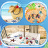 Bucherry 36 Pcs Beach Summer Party Favors Keychain Gifts Bulk Wooden Surfboard Sea Turtle Coconut Tree Christian Religious Key Ring for Hawaiian L...