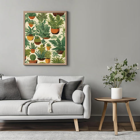 Posterizer 1 pcs-plants pots cactus cute art for plant lovers 3-Floral & Botanical Art-GIft for Men Women Teens-Decor for Home & Office- unframed ...