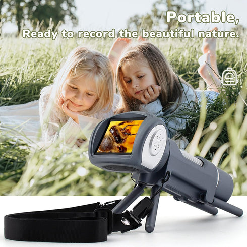 JL012 Handheld Digital Microscope for Kids, 50x-300x Portable Kids Microscope, 2" LCD USB Microscope Camera for Children, Educational Toy Science ...