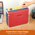 MaxGear File Organizer Box, Acrylic Hanging File Folder Organizer for Letter Size, Portable File Box with Handles, Desktop Clear Hanging Folder Or...
