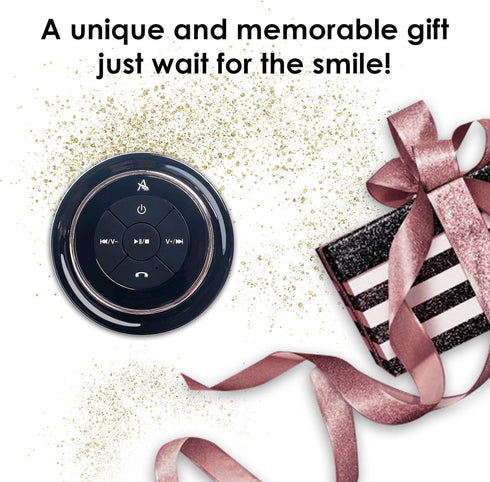 XLEADER Rose Gold Bluetooth Shower Speaker, SoundAngel Mate Certified IPX7 Waterproof Bathroom Speaker with Suction Cup Mic 5W Crystal Sound, 15H ...