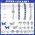 920 Pieces Evil Eye Charms Kits includes 20 Rhinestone Charms 100 Evil Eye Beads 100 Rondelle Spacer Bead 500 4mm and 200 8mm Round Beaded for DIY...