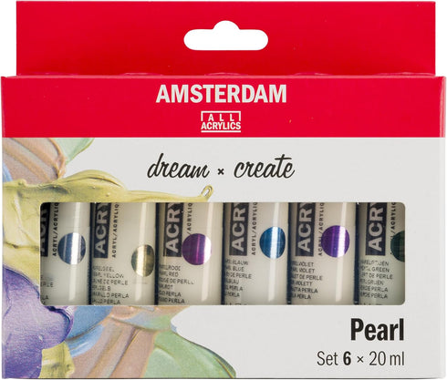 Amsterdam Acrylic Standard Series Paint Set 6x20ml, Pearl...