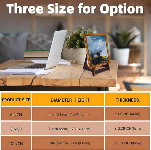 2 Packs 8 Inch Wooden Display Stand, Plate Holder Display Stand for for Display Decorative Photo Frame Stand, Easel Display Stand,Picture Stand,Pl...