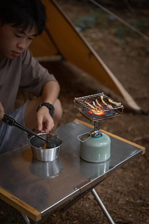 CAMPINGMOON Bread Toaster for Camping Stove Gas Fire 304 Stainless Steel Bread Toaster Small Size US-1312...
