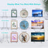 Flat Back Acrylic Plate Stand with Paddle, 4.5 Inch Clear Acrylic Display Stand Easel Holder, Transparent Tablet Holder for Displaying…...