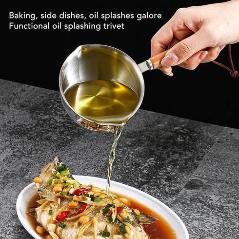 Stainless Steel Mini Sauce Pan, 350/500ML Small Saucepan Sauce Cup Sauce Pot with Long Handle for Banquet Chocolate Melting Coffee(350ML)...
