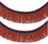 Fenghuangwu 5 Yard Long 2.5 Inches Wide Bullion Fringe Trim and Embellishments Fabric Trims Sewing DIY Decoration for Curtain Sofa Clothes(Mix red...