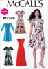 McCall's Patterns M7349 Misses'/Miss Petite Sleeveless or Raglan Sleeve, Fit and Flare Dresses, Size E5 (14-16-18-20-22)...