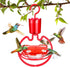 ORIENTOOLS Hummingbird Feeders for Outdoors Hanging 9.5 oz Plastic Humming Birds Feeders with Ant Moat friendly to nature and Wild Birds with 4 Fl...
