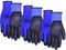 MidWest Gloves & Gear 94BLP03-LX-AZ-6 Max Grip Packs, 3 Pair, Mens Blue, L-XL...