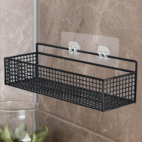 4 Pack Shower Caddy Adhesive Hooks Replacement, Strong Self-Adhesive Sticker No Drilling Waterproof Hanging Hooks for Bathroom Storage Shelves Kit...