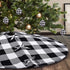 yuboo Buffalo Christmas Tree Skirt, 48 Inches White and Black Checked Ornaments for Farmhouse Buffalo Plaid Christmas Decor...
