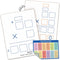 SCRIBBLEDO Dry Erase Long Multiplication Board 9"x12" Double Sided Practice Whiteboard with 2x1 & 2x2 Digit Multiplication for Home, School, Class...