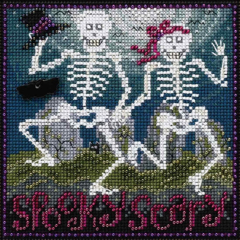 Spooky Scary Beaded Counted Cross Stitch Kit Mill Hill 2017 Buttons & Beads Autumn MH141723...