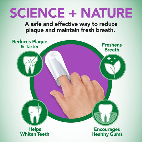 Vet's Best Dental Care Finger Wipes - Reduces Plaque & Freshens Breath - Teeth Cleaning Finger Wipes for Dogs & Cats - 50 Count...