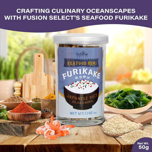 Fusion Select Furikake Rice Seasoning - Katsuo Komi Furikake Seasoning Mix with Shrimp, Bonito Flakes - Japanese Spices Topper for Noodles, Onigir...