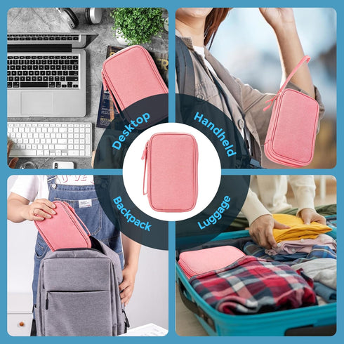 ProCase Electronics Organizer Travel Case, Portable Tech Cable Organizer Bag, Charger Organizer Case Pouch for Travel Accessories, Electronics, Po...
