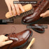 5 Pcs Horsehair Shine Shoes Brush Kit Polish Dauber Applicators Cleaning Leather Shoes Boots Care Brushes Suede Cleaner Brush with Microfiber Shoe...